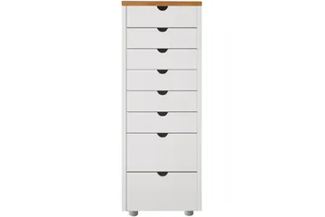 Brottkar Kommode 39x34 cm 8 Skuffer - Hvit - Oppbevaring - Oppbevaringsmøbler - Kommode