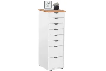 Brottkar Kommode 39x34 cm 8 Skuffer - Hvit - Oppbevaring - Oppbevaringsmøbler - Kommode