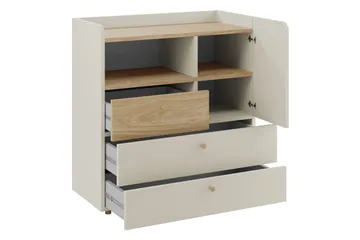 Buhan Kommode 90 cm - Beige / Brun - Oppbevaring - Oppbevaringsmøbler - Kommode