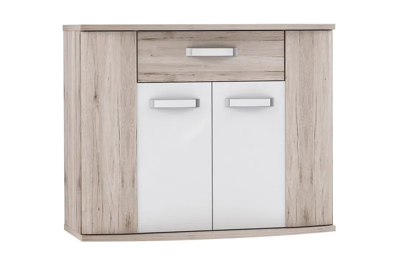 Burlton Kommode 99 cm, Brun/Hvit