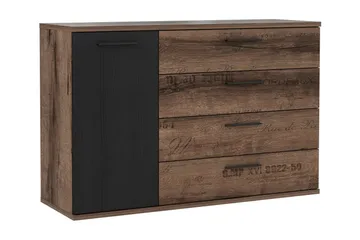 Cannop Kommode 125 cm - Brun/Svart - Oppbevaring - Oppbevaringsmøbler - Kommode