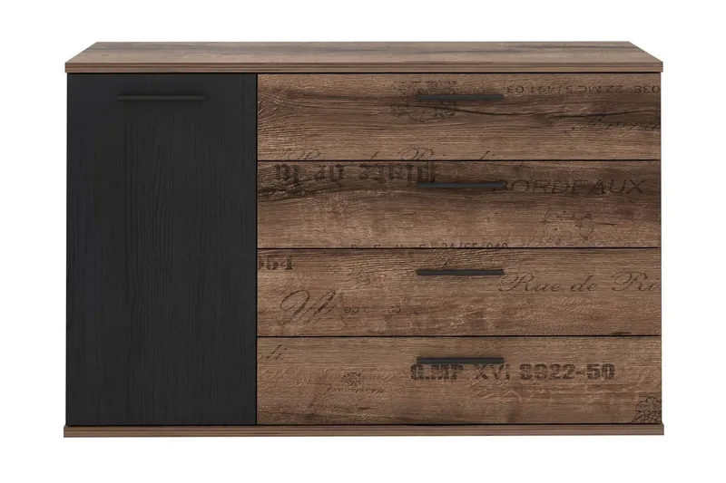 Cannop Kommode 125 cm - Brun/Svart - Oppbevaring - Oppbevaringsmøbler - Kommode