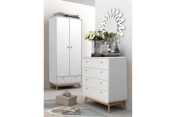 Kommode Cassie Hvit/Hvit - Hvit/Hvit - Oppbevaring - Oppbevaringsmøbler - Kommode