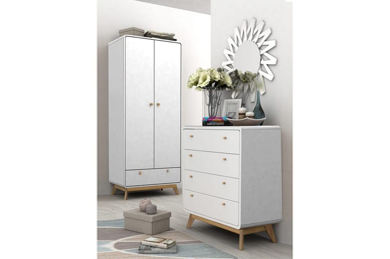 Kommode Cassie Hvit/Hvit - Hvit/Hvit - Oppbevaring - Oppbevaringsmøbler - Kommode