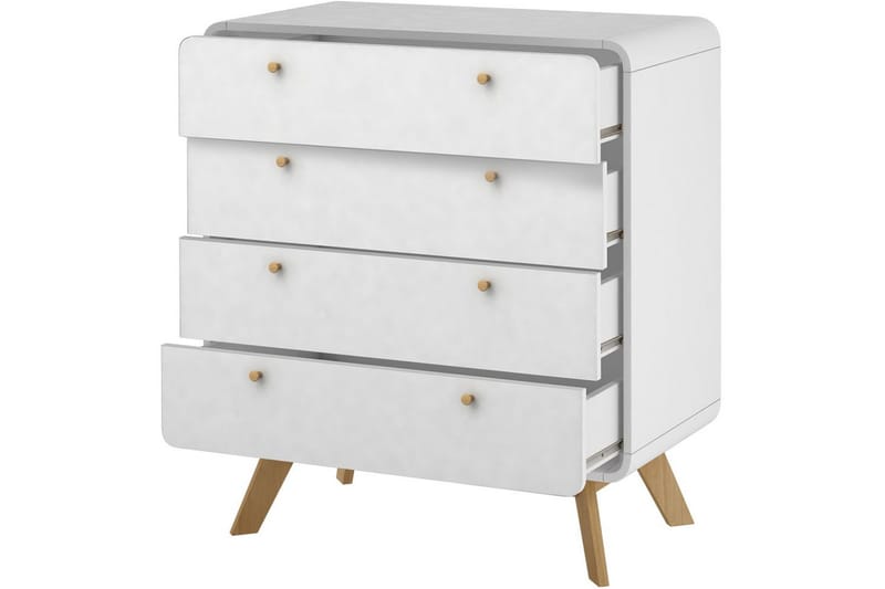 Kommode Cassie Hvit/Hvit - Hvit/Hvit - Oppbevaring - Oppbevaringsmøbler - Kommode