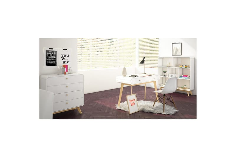 Kommode Cassie Hvit/Hvit - Hvit/Hvit - Oppbevaring - Oppbevaringsmøbler - Kommode