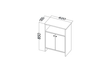 Cladells kommode 62 cm - Hvit - Oppbevaring - Oppbevaringsmøbler - Kommode