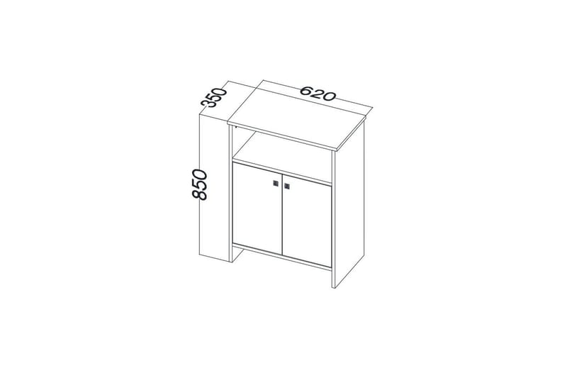 Cladells kommode 62 cm - Hvit - Oppbevaring - Oppbevaringsmøbler - Kommode