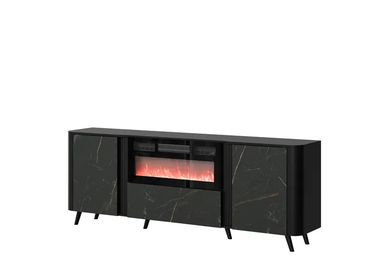 Kommode Clement 200 cm, Svart