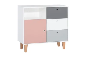 Concept Kommode Hvit / Grå / Rosa - VOX - Oppbevaring - Oppbevaringsmøbler - Kommode