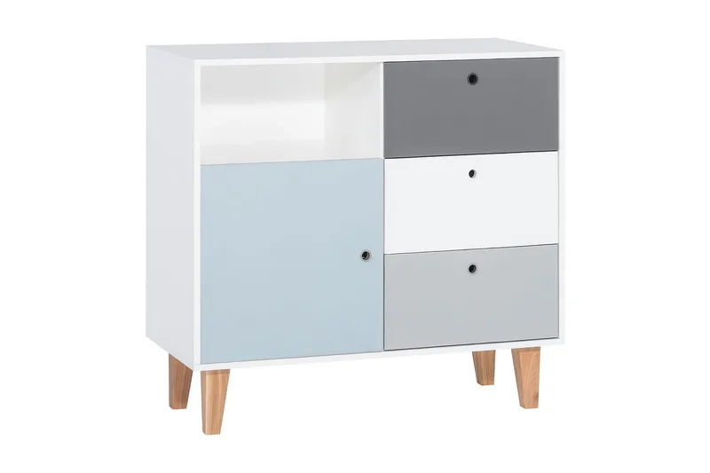 Concept Kommode Hvit / Mørkegrå / Blå, VOX