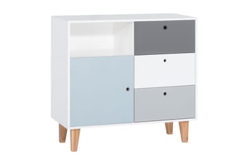 Concept Kommode Hvit / Mørkegrå / Blå - VOX - Oppbevaring - Oppbevaringsmøbler - Kommode