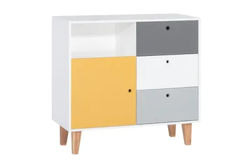 Concept Kommode Hvit / Mørkegrå / gul - VOX - Oppbevaring - Oppbevaringsmøbler - Kommode