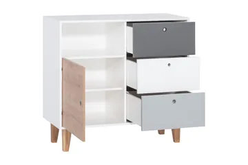 Concept Kommode Hvit / Mørkegrå / Natur - VOX - Oppbevaring - Oppbevaringsmøbler - Kommode