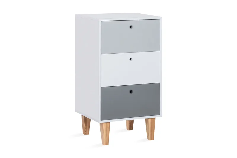 Concept Kommode Hvit / Mørkegrå / Natur, VOX