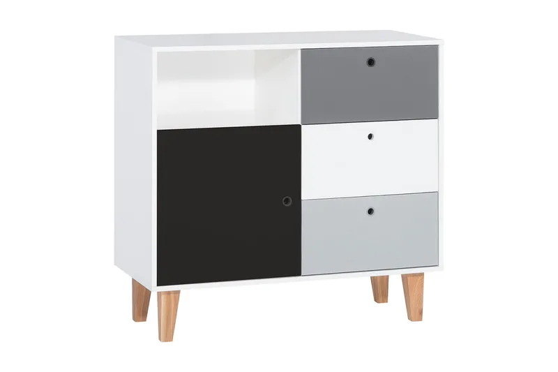 Concept Kommode Hvit / Mørkegrå / Svart, VOX