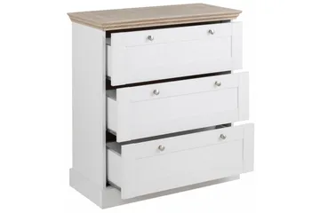 Dareia Kommode 75 cm - Hvit / Brun - Oppbevaring - Oppbevaringsmøbler - Kommode