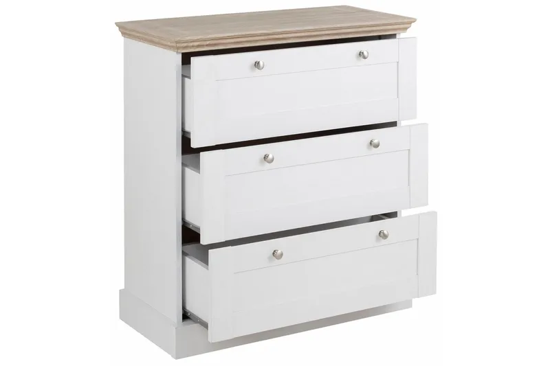 Dareia Kommode 75 cm - Hvit / Brun - Oppbevaring - Oppbevaringsmøbler - Kommode