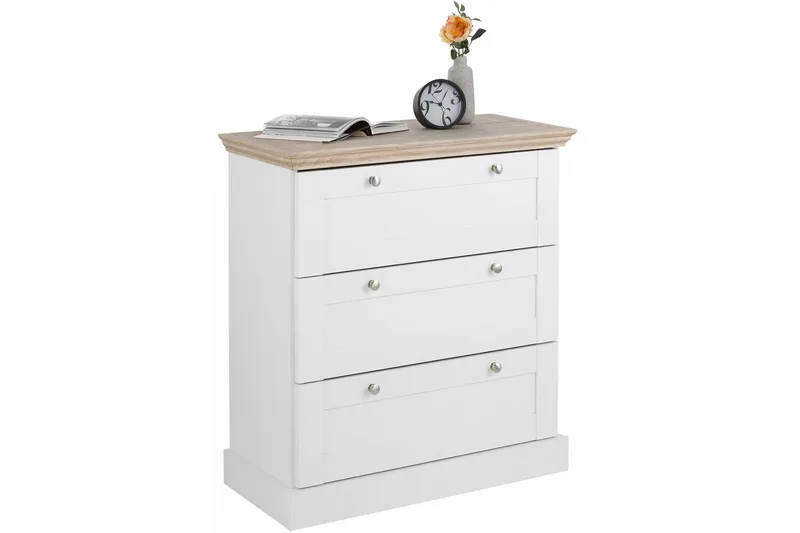 Dareia Kommode 75 cm - Hvit / Brun - Oppbevaring - Oppbevaringsmøbler - Kommode