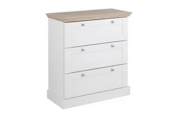 Dareia Kommode 75 cm - Hvit / Brun - Oppbevaring - Oppbevaringsmøbler - Kommode