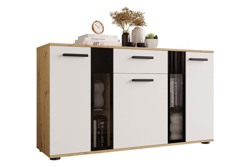 Deardorf Komoda 140 cm - Tre/natur/Hvit - Oppbevaring - Oppbevaringsmøbler - Kommode