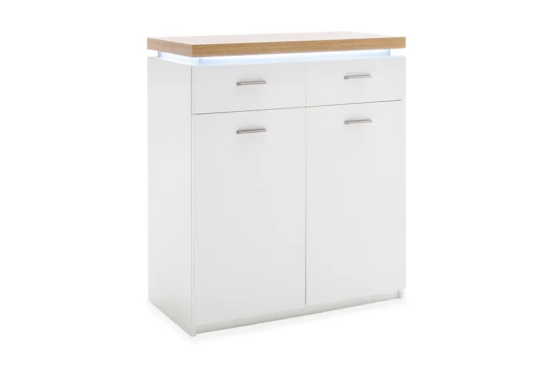 Degaust Kommode 85 cm, Hvit / Eik