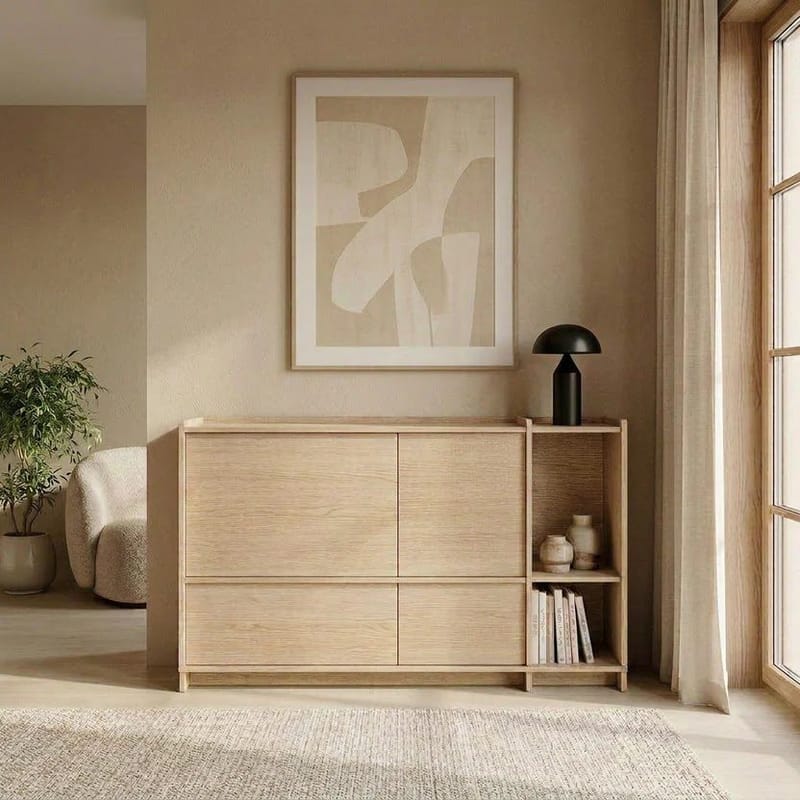 Kommode Deyloris 138 cm - lyst naturtre - Oppbevaring - Oppbevaringsmøbler - Sideboard & skjenk