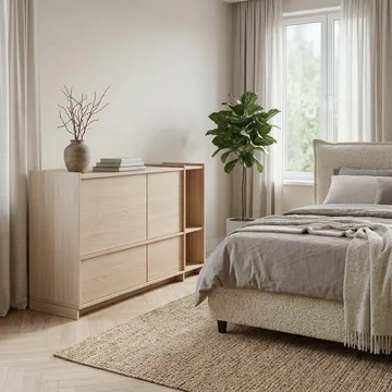 Kommode Deyloris 138 cm - lyst naturtre - Oppbevaring - Oppbevaringsmøbler - Sideboard & skjenk