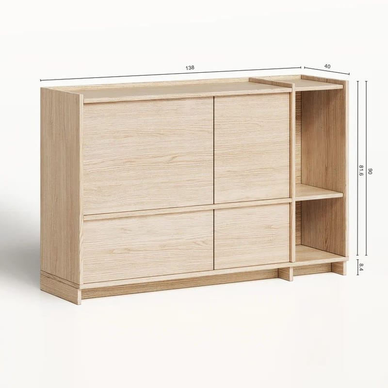 Kommode Deyloris 138 cm - lyst naturtre - Oppbevaring - Oppbevaringsmøbler - Sideboard & skjenk