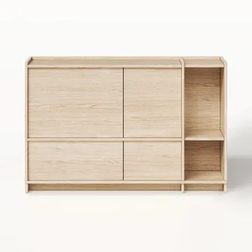 Kommode Deyloris 138 cm - lyst naturtre - Oppbevaring - Oppbevaringsmøbler - Sideboard & skjenk