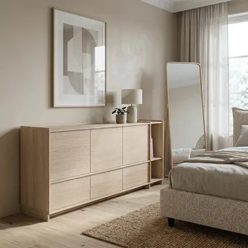 Kommode Deyloris 190 cm - lyst naturtre - Oppbevaring - Oppbevaringsmøbler - Sideboard & skjenk