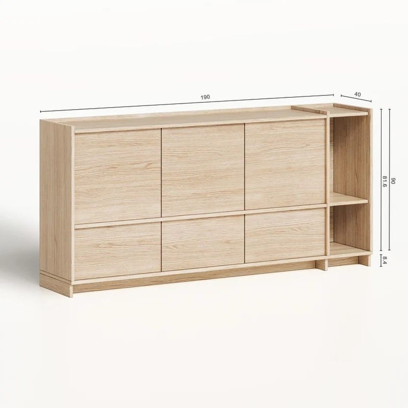 Kommode Deyloris 190 cm - lyst naturtre - Oppbevaring - Oppbevaringsmøbler - Sideboard & skjenk