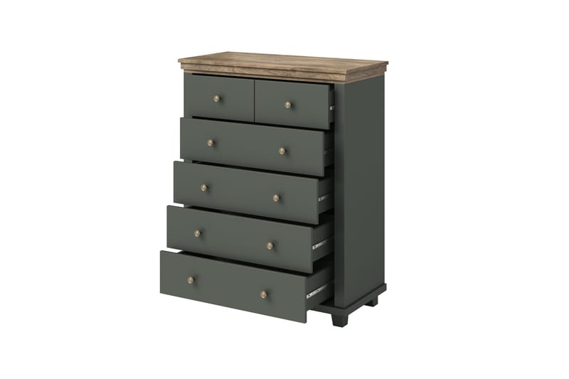 Doade Kommode 171 cm - Grønn|Natur - Oppbevaring - Oppbevaringsmøbler - Kommode