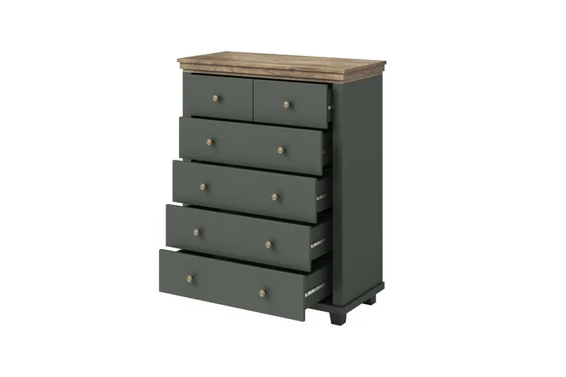Doade Kommode 171 cm - Grønn|Natur - Oppbevaring - Oppbevaringsmøbler - Kommode