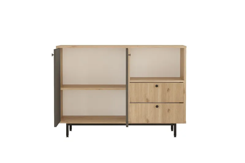 Donae Kommode 120 cm - Eik/Antrasitt - Oppbevaring - Oppbevaringsmøbler - Kommode