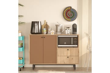 Donae Kommode 120 cm - Eik/Rød - Oppbevaring - Oppbevaringsmøbler - Kommode