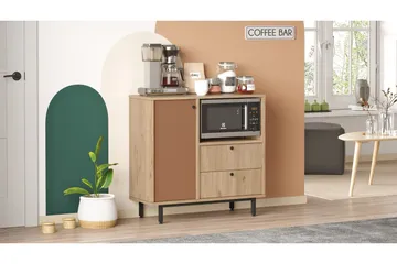 Donae Kommode 88 cm - Eik/Rød - Oppbevaring - Oppbevaringsmøbler - Kommode