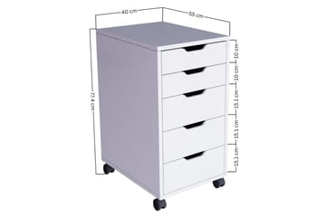 Durusu Kommode 40 cm - Hvit - Oppbevaring - Oppbevaringsmøbler - Kommode