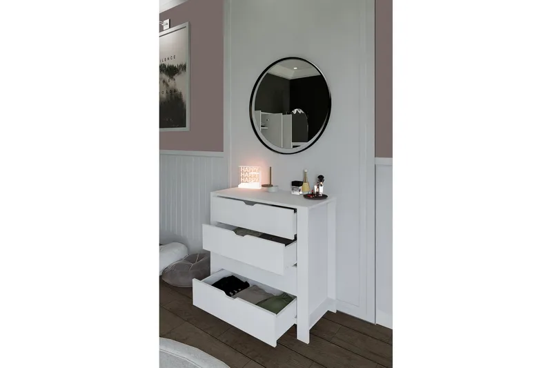 Durusu Kommode 90 cm - Hvit - Oppbevaring - Oppbevaringsmøbler - Kommode