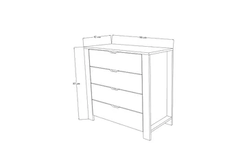 Durusu Kommode 90 cm - Hvit - Oppbevaring - Oppbevaringsmøbler - Kommode