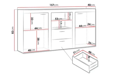 Eirwen Kommode 157 cm - Natur - Oppbevaring - Oppbevaringsmøbler - Kommode