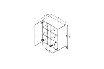Elili Kommode 40 cm - Eik - Oppbevaring - Oppbevaringsmøbler - Kommode