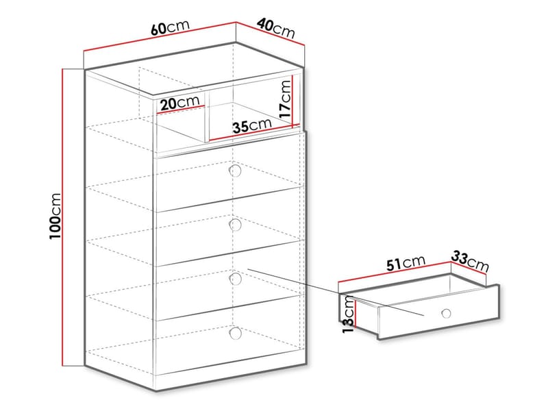Elvaren Skjenk 60 cm - Oppbevaring - Oppbevaringsmøbler - Kommode