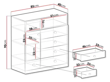 Elvaren Skjenk 85 cm - Oppbevaring - Oppbevaringsmøbler - Kommode
