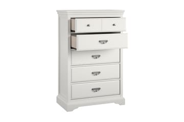 Bristol Kommode 88x49 cm 5 Skuffer Hvit - Dorel Home - Oppbevaring - Oppbevaringsmøbler - Kommode - Entrekommode