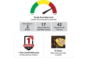 Bristol Kommode 88x49 cm 5 Skuffer Hvit - Dorel Home - Oppbevaring - Oppbevaringsmøbler - Kommode - Entrekommode