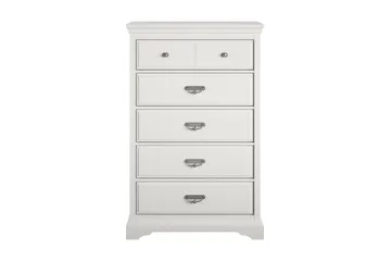 Bristol Kommode 88x49 cm 5 Skuffer Hvit - Dorel Home - Oppbevaring - Oppbevaringsmøbler - Kommode - Entrekommode