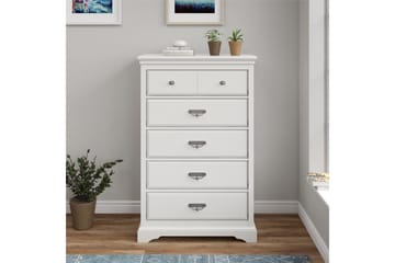 Bristol Kommode 88x49 cm 5 Skuffer Hvit - Dorel Home - Oppbevaring - Oppbevaringsmøbler - Kommode - Entrekommode
