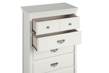 Bristol Kommode 88x49 cm 5 Skuffer Hvit - Dorel Home - Oppbevaring - Oppbevaringsmøbler - Kommode - Entrekommode