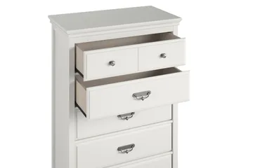 Bristol Kommode 88x49 cm 5 Skuffer Hvit - Dorel Home - Oppbevaring - Oppbevaringsmøbler - Kommode - Entrekommode